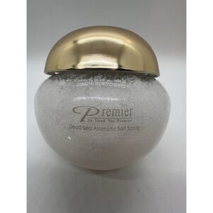 Premier Dead Sea Aromatic Salt Scrub Sealed Jar Gold Lid Authentic